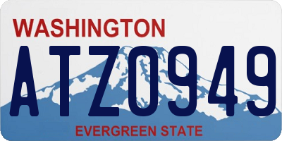 WA license plate ATZ0949