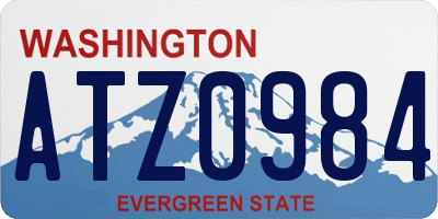 WA license plate ATZ0984