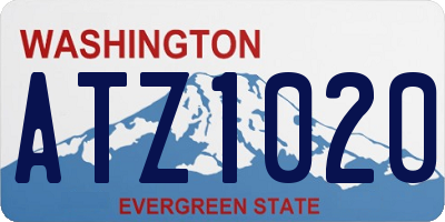 WA license plate ATZ1020