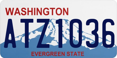 WA license plate ATZ1036