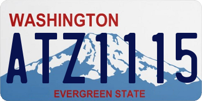 WA license plate ATZ1115