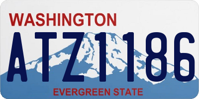 WA license plate ATZ1186
