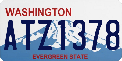 WA license plate ATZ1378