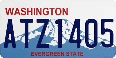 WA license plate ATZ1405