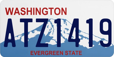 WA license plate ATZ1419