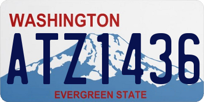 WA license plate ATZ1436