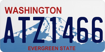 WA license plate ATZ1466