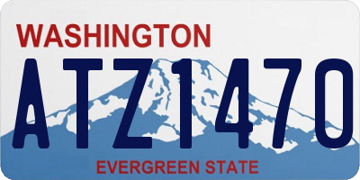 WA license plate ATZ1470
