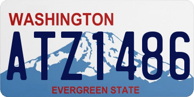 WA license plate ATZ1486