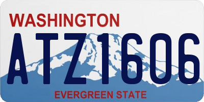 WA license plate ATZ1606