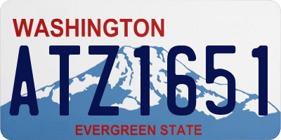 WA license plate ATZ1651