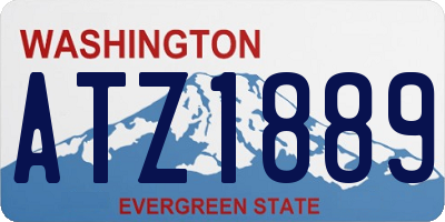 WA license plate ATZ1889
