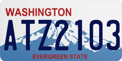 WA license plate ATZ2103