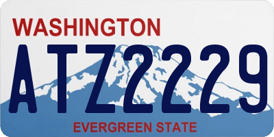 WA license plate ATZ2229