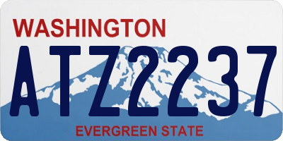 WA license plate ATZ2237