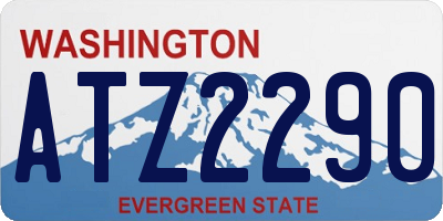 WA license plate ATZ2290