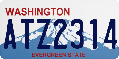 WA license plate ATZ2314