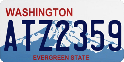 WA license plate ATZ2359