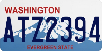 WA license plate ATZ2394