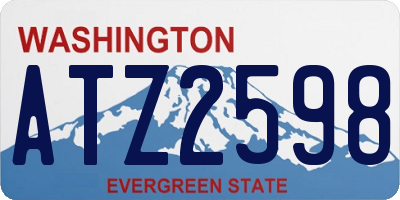 WA license plate ATZ2598