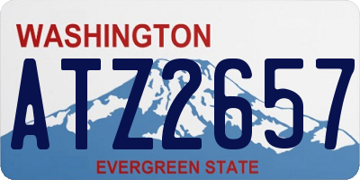WA license plate ATZ2657