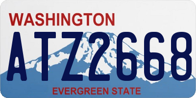 WA license plate ATZ2668