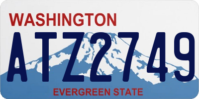 WA license plate ATZ2749