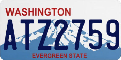 WA license plate ATZ2759