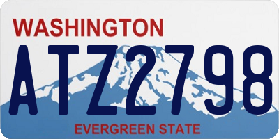WA license plate ATZ2798