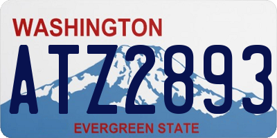 WA license plate ATZ2893