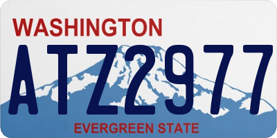 WA license plate ATZ2977
