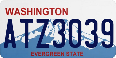 WA license plate ATZ3039
