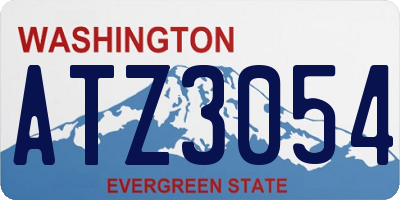 WA license plate ATZ3054