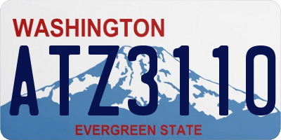 WA license plate ATZ3110