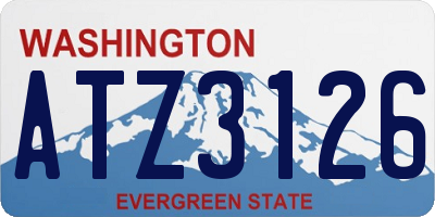 WA license plate ATZ3126