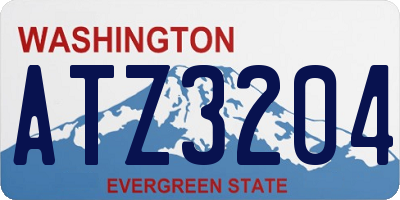 WA license plate ATZ3204