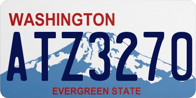 WA license plate ATZ3270