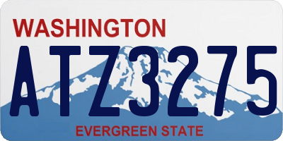 WA license plate ATZ3275