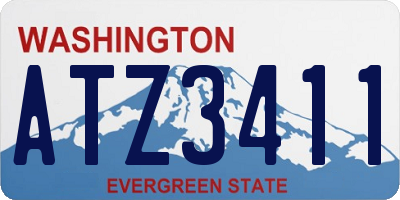 WA license plate ATZ3411