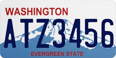 WA license plate ATZ3456