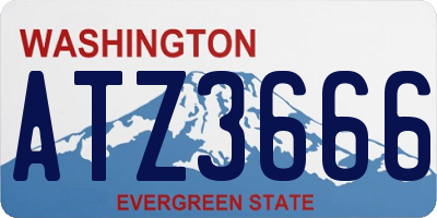 WA license plate ATZ3666