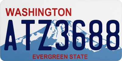 WA license plate ATZ3688