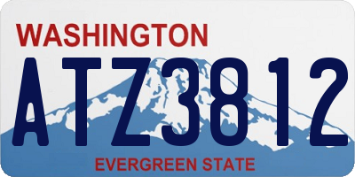 WA license plate ATZ3812