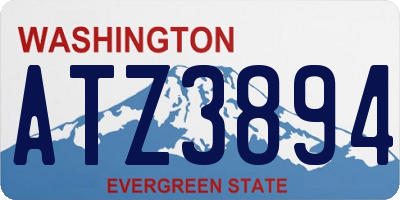 WA license plate ATZ3894