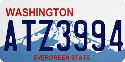 WA license plate ATZ3994