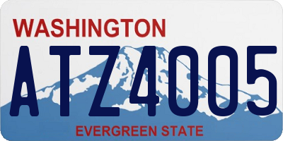WA license plate ATZ4005