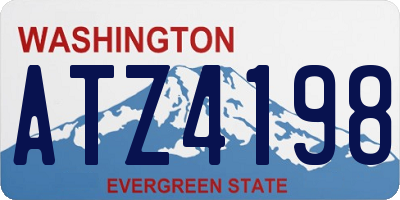 WA license plate ATZ4198
