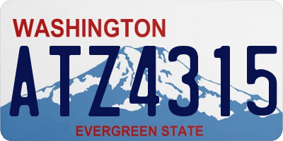 WA license plate ATZ4315