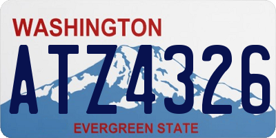WA license plate ATZ4326