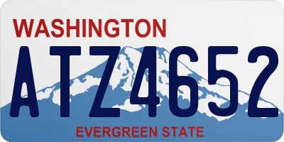 WA license plate ATZ4652
